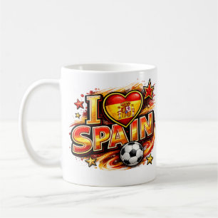 Ich liebe Spanien Fußball Fan Tasse Patriotische