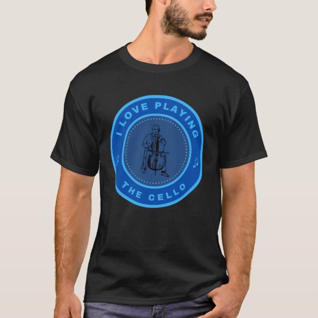 Ich Liebe spielen Cello T-Shirt (Vorderseite)