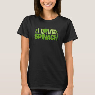 Ich liebe Spinat Veganer Gemüse Bauer Gemüse Veget T-Shirt