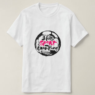 Ich liebe Sport-Champions-Typografie-Design T-Shirt