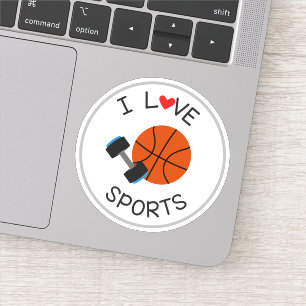 Ich liebe Sport-Schul-Die-Cut-Aufkleber Aufkleber