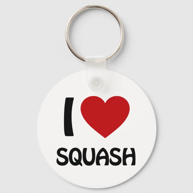 Ich liebe Squash Schlüsselanhänger (Vorderseite)