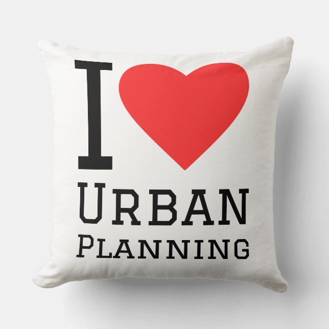 Ich liebe Stadtplanung Kissen (Vorderseite)