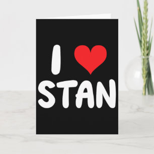 Ich liebe Stan - Herz - Name Karte