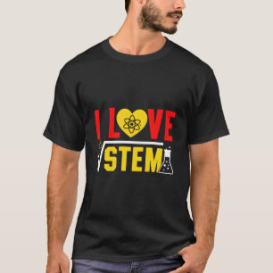 Ich liebe Stem Science Tech Englisch Mathe Lehrer T-Shirt