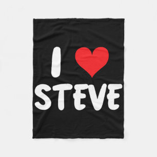Ich liebe Steve - Herz - Name  Fleecedecke