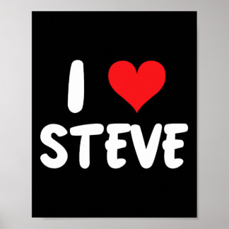 Ich liebe Steve - Herz - Name Poster