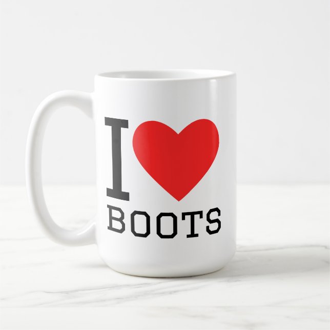 Ich liebe Stiefel Kaffeetasse (Links)