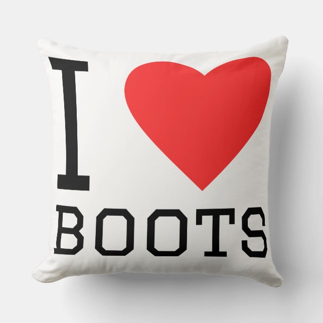 Ich liebe Stiefel Kissen (Vorderseite)