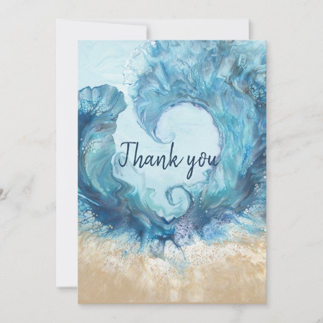 Ich Liebe Strand Danke Karte (Vorderseite)