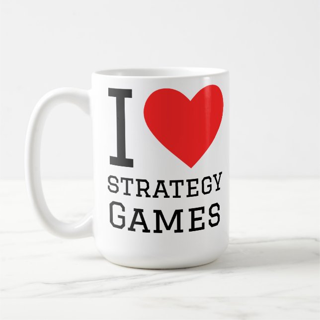 Ich liebe Strategiespiele  Kaffeetasse (Links)