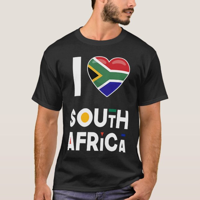 Ich liebe Südafrika  Flagge Ich liebe Südafrika T-Shirt (Vorderseite)
