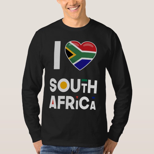 Ich liebe Südafrika  Flagge Ich liebe Südafrika T-Shirt (Vorderseite)