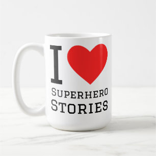 Ich liebe Superheldengeschichten Kaffeetasse