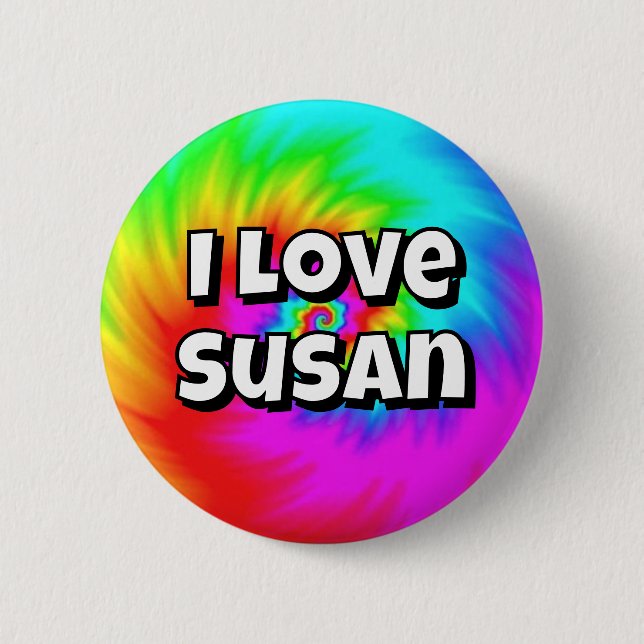 Ich liebe Susan ( Sie können die Wörter ändern ) Button (Vorderseite)