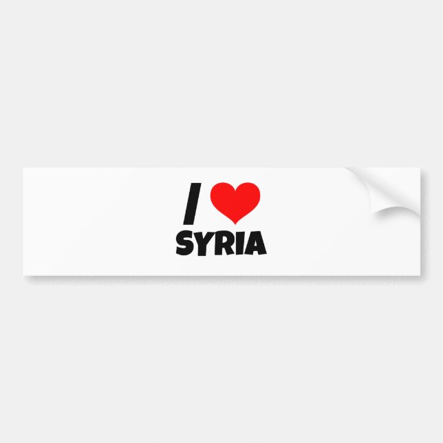 Ich Liebe Syrien als Liebe für Syrien für Syrer Autoaufkleber (Vorne)