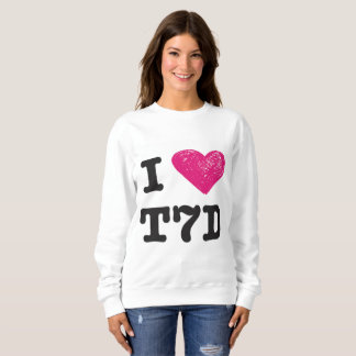 "Ich Liebe T7d" Strickjacke Sweatshirt