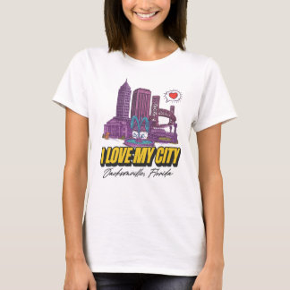 Ich Liebe T - Shirt in meiner Stadt (Licht)