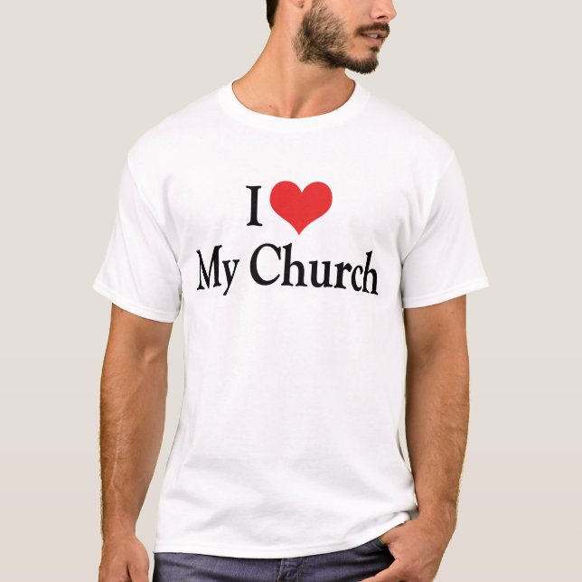 Ich Liebe T - Shirt meiner Kirche (Vorderseite)