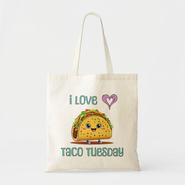 Ich liebe Taco Dienstag Tragetasche (Vorne)