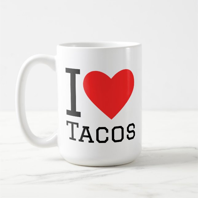 Ich liebe Tacos Kaffeetasse (Links)