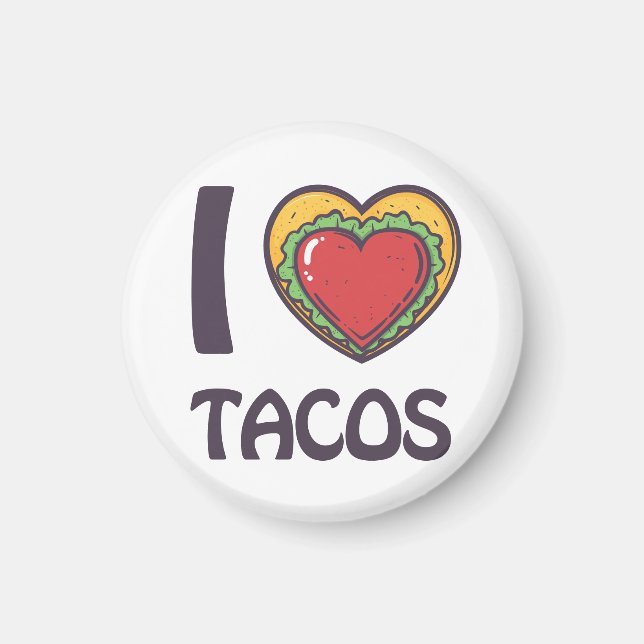 Ich liebe Tacos Magnet (Vorne)