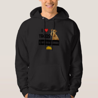 Ich liebe Tacos und mein irischer Terrier-Hund mex Hoodie
