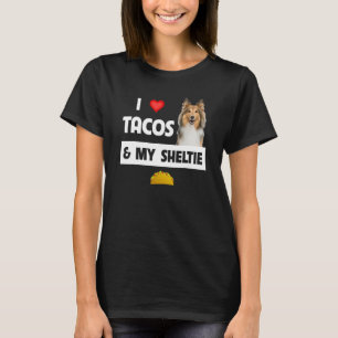 Ich Liebe Tacos und mein Sheltie mexikanisches Foo T-Shirt