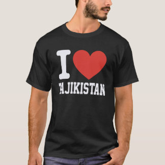 Ich liebe Tadschikistan Herz Souvenir Liebhaber St T-Shirt