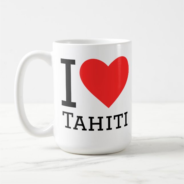Ich liebe Tahiti Kaffeetasse (Links)