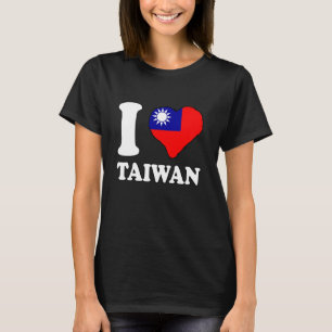 Ich liebe Taiwan Taiwanesische Flagge Taiwanesisch T-Shirt