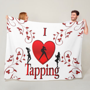 Ich liebe Tap Dance Fleecedecke