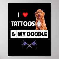 Ich Liebe Tattoos und mein Goldener Doodle Hund