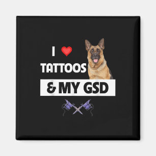 Ich Liebe Tattoos und mein GPS-Hundehund Magnet