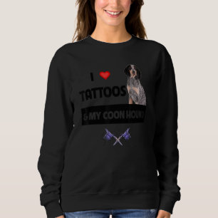 Ich Liebe Tattoos und mein Hund auf der Jagd Tatto Sweatshirt