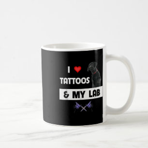 Ich Liebe Tattoos und mein Labrador Retriever Labr Kaffeetasse