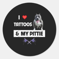 Ich Liebe Tattoos und mein Pittie Hund Pitbull Mam