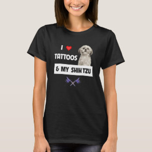 Ich Liebe Tattoos und mein schiitischer Tzu Hund M T-Shirt