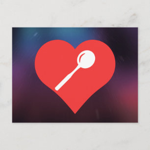 Ich Liebe Teelöffel Postkarte