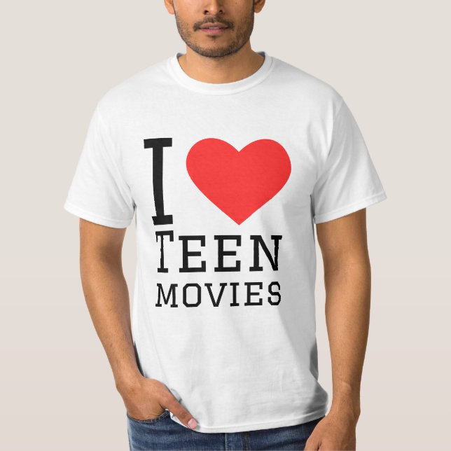 Ich Liebe Teenagerfilme T-Shirt (Vorderseite)