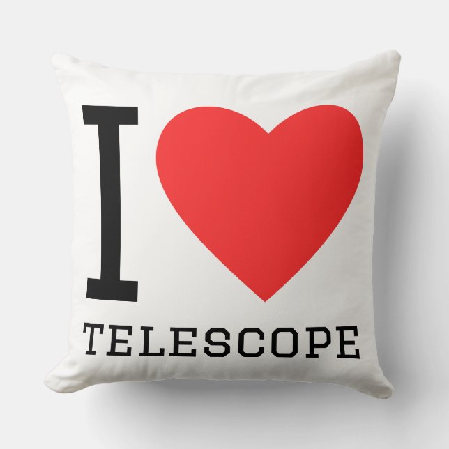 Ich liebe Teleskop Kissen (Vorderseite)