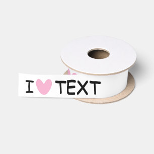 Ich liebe Template-Geschenkband mit individuellem  Satinband