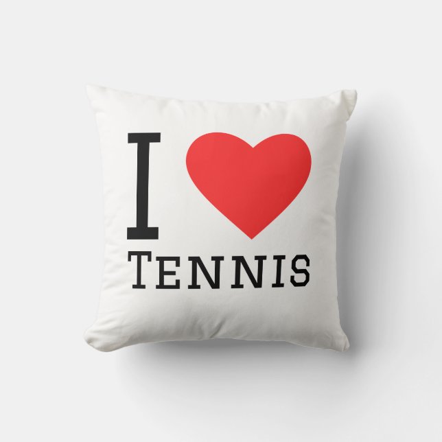 Ich liebe Tennis Kissen (Vorderseite)