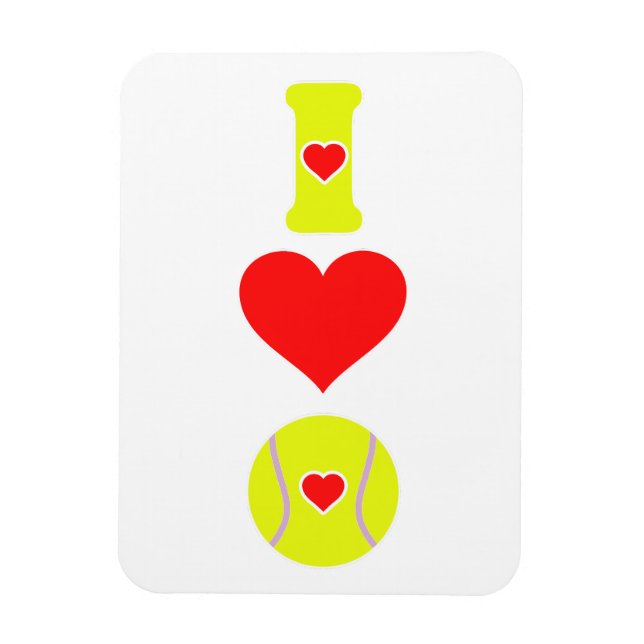 Ich liebe Tennis Magnet (Vertikal)