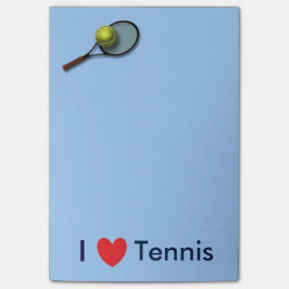 "Ich Liebe-Tennis" Posten-it® merke 4 x 6 Post-it Klebezettel