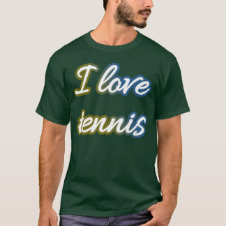 Ich liebe Tennis und Tennis liebt lustig T-Shirt