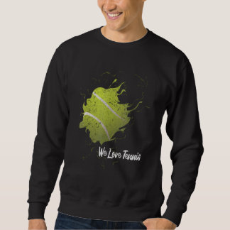 Ich liebe Tennisballclub-Tennisspieler Sweatshirt