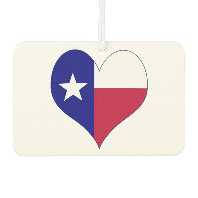 Ich Liebe Texas Flag Herz Autolufterfrischer (Vorderseite)