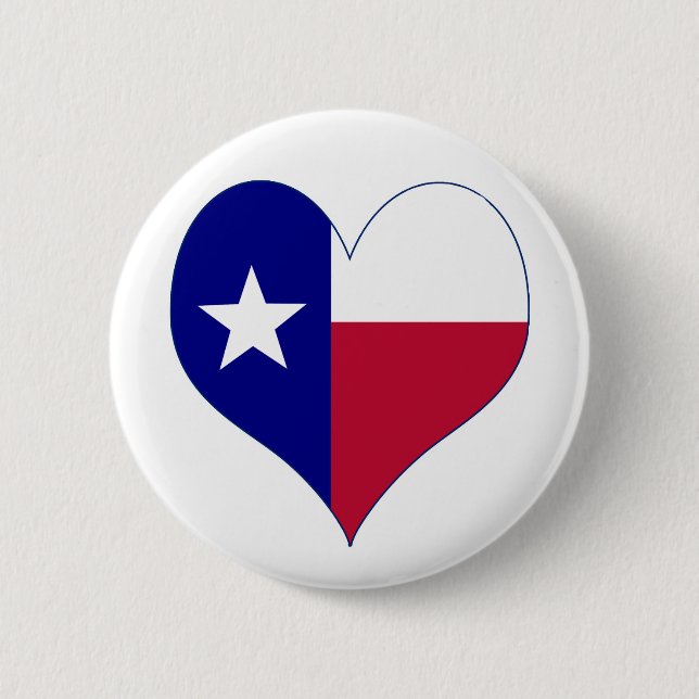 Ich Liebe Texas Flag Herz Button (Vorderseite)