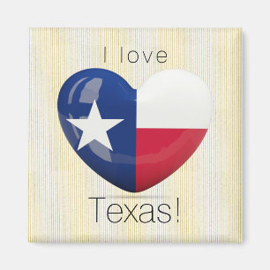 Ich Liebe Texas Flag Herzenssausschnitt Magnet